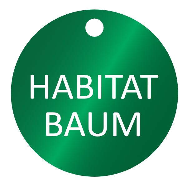 Habitat baum Plaketten, ø 40 mm, Stärke 1 mm, Aluminium eloxiert, Text Laserbeschriftung Habitat baum Plaketten, ø 40 mm, Stärke 1 mm, Aluminium eloxiert, Text Laserbeschriftung